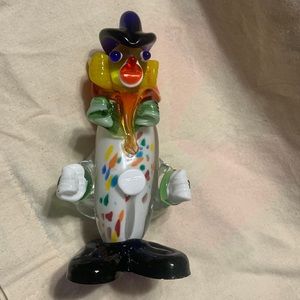 6” Handmade Murano Art Glass Clown Italy